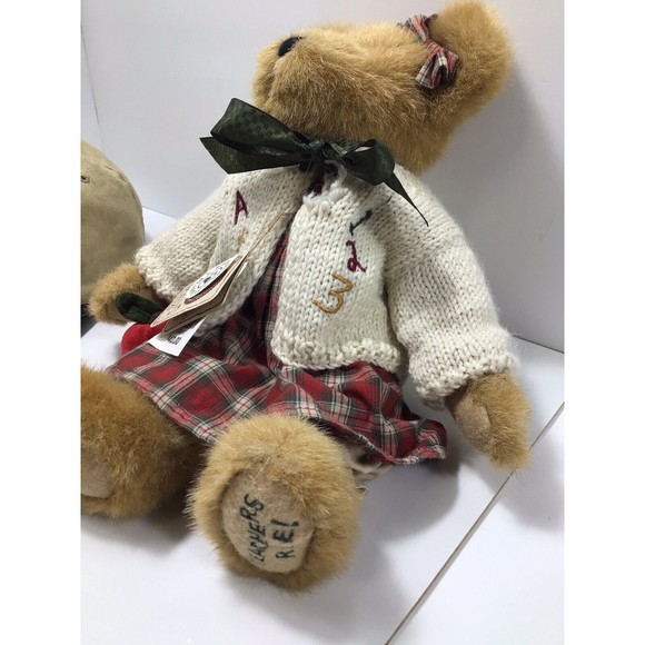 Vintage Bundle Of (1)Friends Boyds Bears Cap Hat Green Tan+(1)Bearwear Teacher - Picture 8 of 11